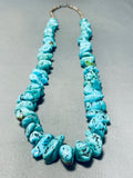 179 Grams Heavy Vintage Native American Navajo Turquoise Nugget Heishi Necklace-Nativo Arts