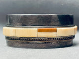 6 Inch Wrist Vintage Native American Navajo **special Stone** Inlay Sterling Silver Bracelet-Nativo Arts
