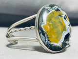 One Of The Most Unique Ever Jasper Vintage Native American Navajo Sterling Silver Bracelet-Nativo Arts