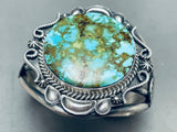 One Of The Most Vivid Vintage Native American Navajo Royston Turquoise Sterling Silver Bracelet-Nativo Arts