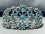 One Of The Most Incredible Vintage Native American Zuni Turquoise Sterling Silver Bracelet-Nativo Arts