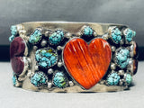I Heart Jewelry! Vintage Native American Navajo Turquoise Sterling Silver Shell Bracelet Cuff-Nativo Arts
