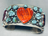 I Heart Jewelry! Vintage Native American Navajo Turquoise Sterling Silver Shell Bracelet Cuff-Nativo Arts
