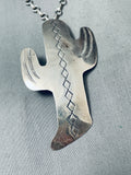 Handmade Cactus Vintage Southwest Sterling Silver Necklace