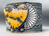 Heart Of Jasper Vintage Navajoi Sterling Silver Bracelet-Nativo Arts