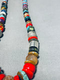 Rose Tommy Singer Native American Navajo Turquoise Coral Lapis Amethyst Sterling Silver Necklace-Nativo Arts