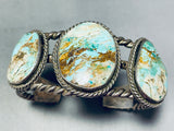 Coil Cuff!! Rare Early Deposit Vintage Native American Navajo Royston Turquoise Bracelet-Nativo Arts