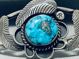 James Lee Vintage Native American Navajo Carico Lake Turquoise Sterling Silver Bracelet-Nativo Arts