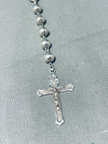 One Of The Most Incredible Vintage Native American Navajo Sterling Silver Rosary Necklace-Nativo Arts