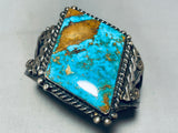 Special Piece!! One Best Samples Old Deposit Turquoise Vintage Native American Navajo Bracelet-Nativo Arts