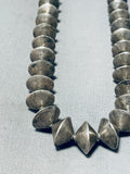 Unique Vintage Native American Navajo Sterling Silver Bead Necklace-Nativo Arts