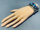 Important Chee Family 6 Inch Wrist Vintage Native American Navajo Sterling Silver Bracelet-Nativo Arts