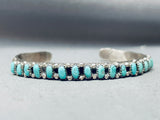 Superior Vintage Native American Navajo Sky Blue Turquoise Sterling Silver Bracelet-Nativo Arts