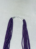 Jaws To Floor Native American Navajo Sugulite Sterling Silver Necklace-Nativo Arts