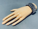 The Best Vintage Native American Navajo Rhombus Shape Works Sterling Silver Bracelet-Nativo Arts
