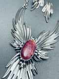 Smithsonian Artist Vintage Native American Navajo Charles Johnson Sterling Silver Necklace-Nativo Arts