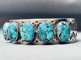 Huge Spiderweb Turquoise Vintage Native American Navajo Sterling Silver Bracelet-Nativo Arts