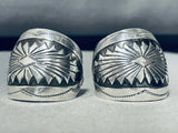 Love Of Conchos!! Vintage Native American Navajo Sterling Silver Bracelet Earrings-Nativo Arts