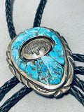 Important Charles Loloma Student Vintage Native American Navajo Sterling Silver Bolo Tie-Nativo Arts