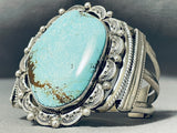 Mar James Native American Navajo Spider Turquoise Mine Sterling Silver Bracelet Signed-Nativo Arts