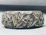 Dak Willie Most Unique Vintage Native American Navajo Sterling Silver Bracelet-Nativo Arts