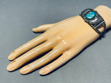 Superior Vintage Native American Navajo Royston Turquoise Sterling Silver Bracelet-Nativo Arts