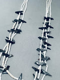 Rare Blackbird Vintage Santo Domingo White Heishi Sterling Silver Necklace Old-Nativo Arts
