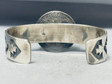 Outstanding Vintage Native American Navajo Sterling Silver Half Dollar Bracelet-Nativo Arts