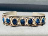 Very Rare Vintage Native American Navajo Dreamy Blue Lapis Sterling Silver Bracelet-Nativo Arts