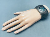 One Of The Most Unique Vintage Native American Navajo Morenci Turquoise Sterling Silver Bracelet-Nativo Arts