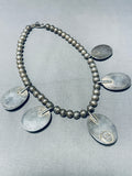 Captivating Vintage Native American Navajo 5 Bisbee Turquoise Sterling Silver Necklace-Nativo Arts