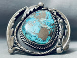 Huge Museum Quality Vintage Native American Navajo Morenci Turquoise Sterling Silver Bracelet