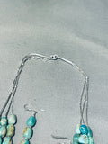 Gorgeous Native American Navajo Royston Turquoise Sterling Silver Necklace-Nativo Arts