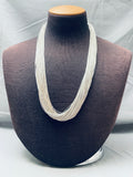100 Strand Vintage Native American Navajo Sterling Silver Heishi Necklace Old-Nativo Arts