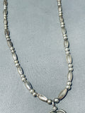 Important Will Singer Vintage Native American Navajo Green Turquoise Sterling Silver Necklace-Nativo Arts