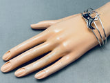 Prancing Horse Vintage Southwest Inlay Sterling Silver Bracelet-Nativo Arts