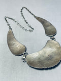 The Most Detailed Vintage Native American Navajo Pottery Sterling Silver Necklace-Nativo Arts