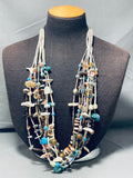 One Of The Most Fabulous Vintage Native American Navajo Turquoise Sterling Silver Necklace-Nativo Arts