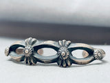 One Of The Most Unique Vintage Native American Navajo Sterling Silver Button Bracelet Old-Nativo Arts