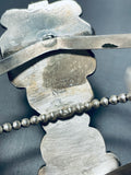 Majestic Native American Navajo Signed 2 Kingman Turquoise Sterling Silver Bracelet-Nativo Arts