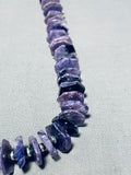 Shes A Beauty!! Native American Navajo Purple Charoite Sterling Silver Necklace-Nativo Arts