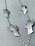 Handmade Cactus Vintage Southwest Sterling Silver Necklace