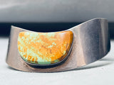 Dark Patina Vintage Native American Navajo Royston Turquoise Sterling Silver Bracelet-Nativo Arts