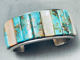 Stunning Vintage Native American Navajo Royston Turquoise Shell Sterling Silver Bracelet-Nativo Arts