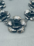 Handmade Roses Necklace!! Sterling Silver Detailed Pedals Necklace-Nativo Arts