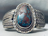 Rare Red Mountain Turquoise Vintage Native American Navajo Sterling Silver Bracelet-Nativo Arts