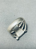 High Quality Vintage Native American Navajo Turquoise Sterling Silver Ring Old-Nativo Arts