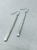 Elegant Vintage Native American Navajo Sterling Silver Earrings-Nativo Arts