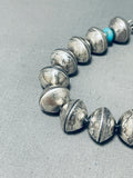 Sensational Native American Navajo Signed Pilot Mountain Turquoise Silver Dimes Bracelet-Nativo Arts