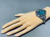 Indian Mountain Mine!! Vintage Native American Navajo Sterling Silver Turquoise Bracelet-Nativo Arts